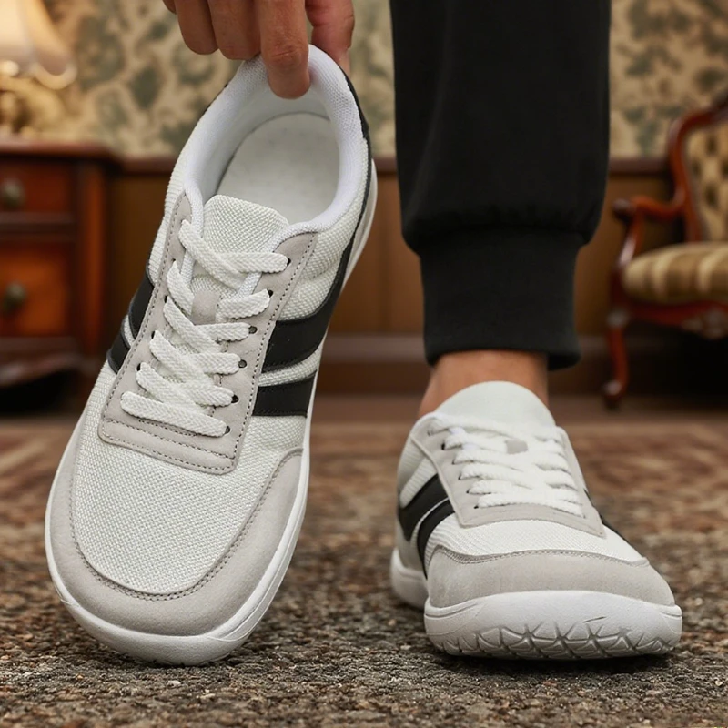 Mens Minimalist Barefoot Trail Shoes - Breathable Slip-On Sneakers