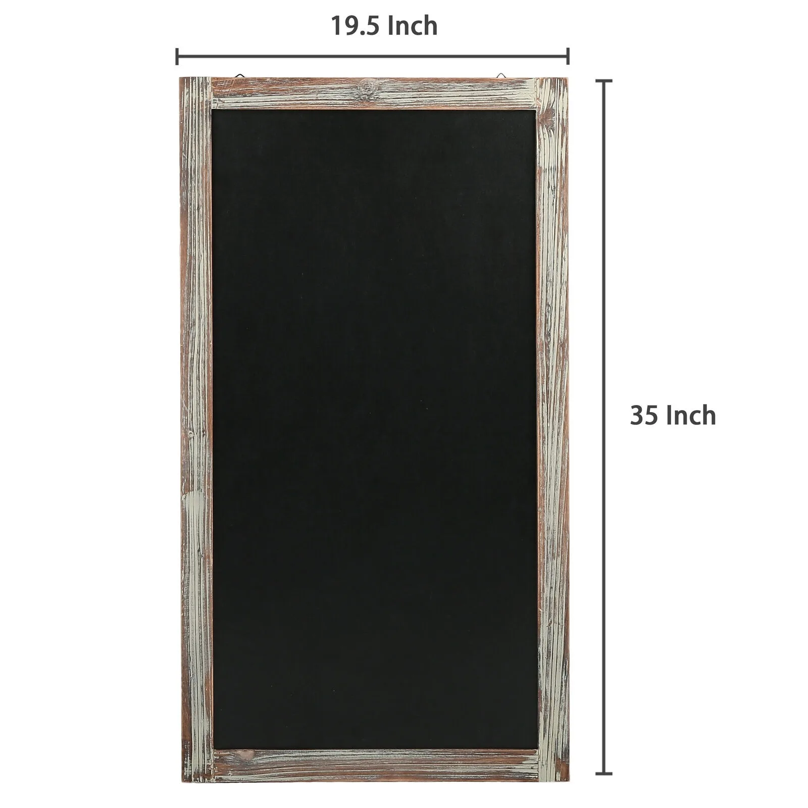 35-Inch Wall-Mounted Chalkboard, Hanging Torched Wood Frame Message Board United States