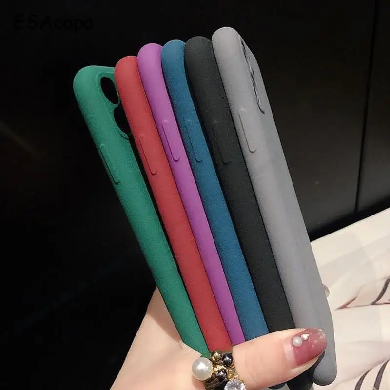 Sandstone Soft TPU Ultra-Thin Matte Silicone Shockproof Phone Case