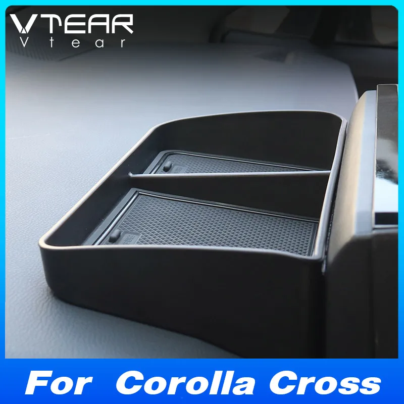 Vtear Dashboard Storage Box Cover Console Container Basket Car-Styling Interior Accessories Parts For Toyota Corolla Cross 2023