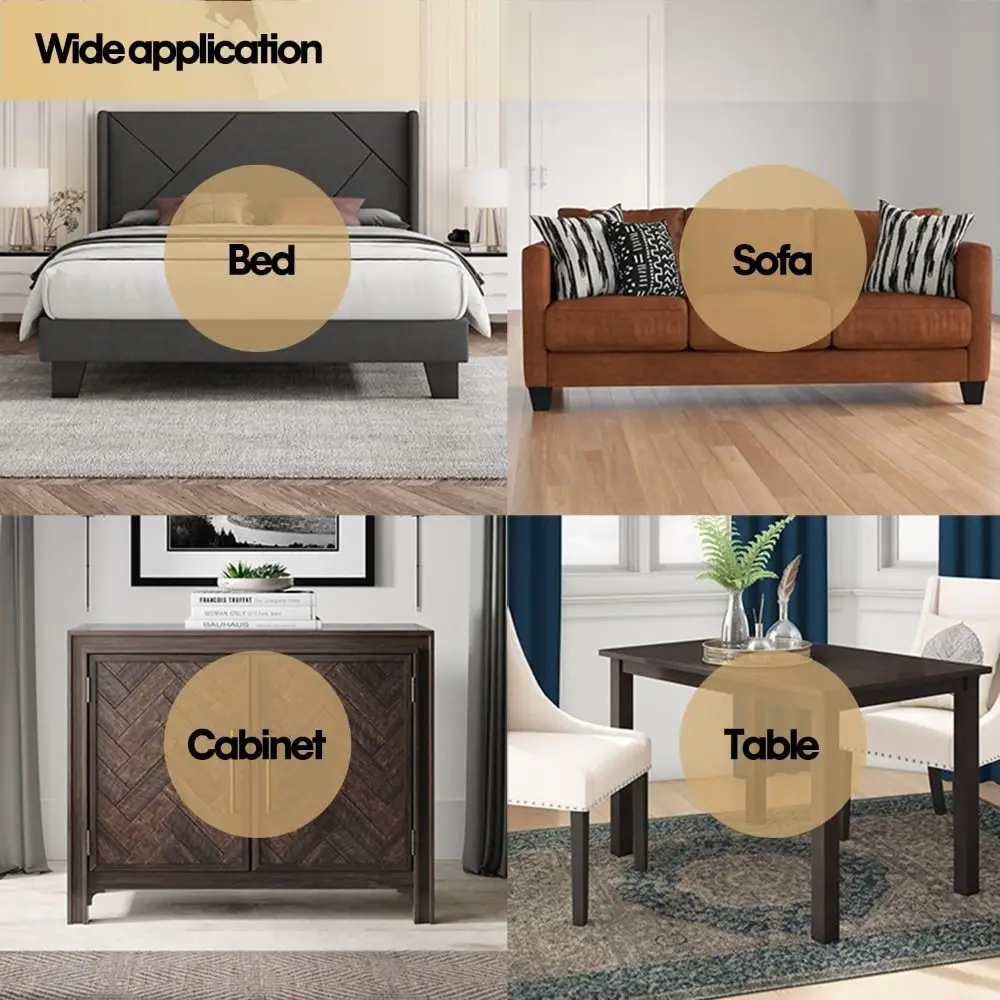 Heavy-Duty Adjustable Bed and Furniture Risers - Set of 4