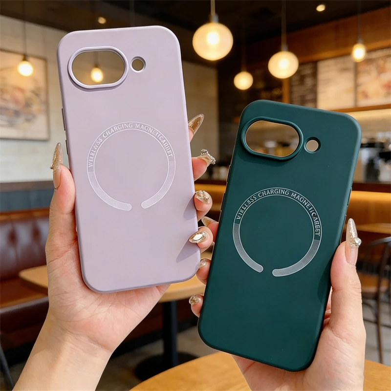 Magsafe-Compatible Magnetic Wireless Charging Liquid Silicone Matte Case