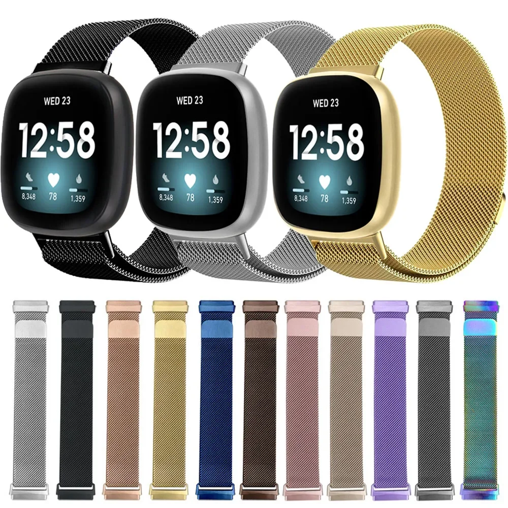 Enhanced Metal Strap for Fitbit Smartwatches - Milanese Loop Bracelet with Magnetic Closure