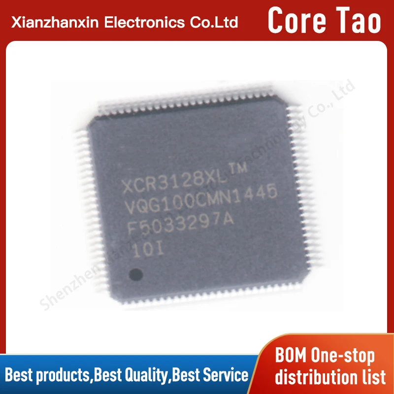 

1PCS/LOT XCR3128XL-10VQG100 XCR3128XL-VQG100 XCR3128XL QFP-100 New and original programmable logic device