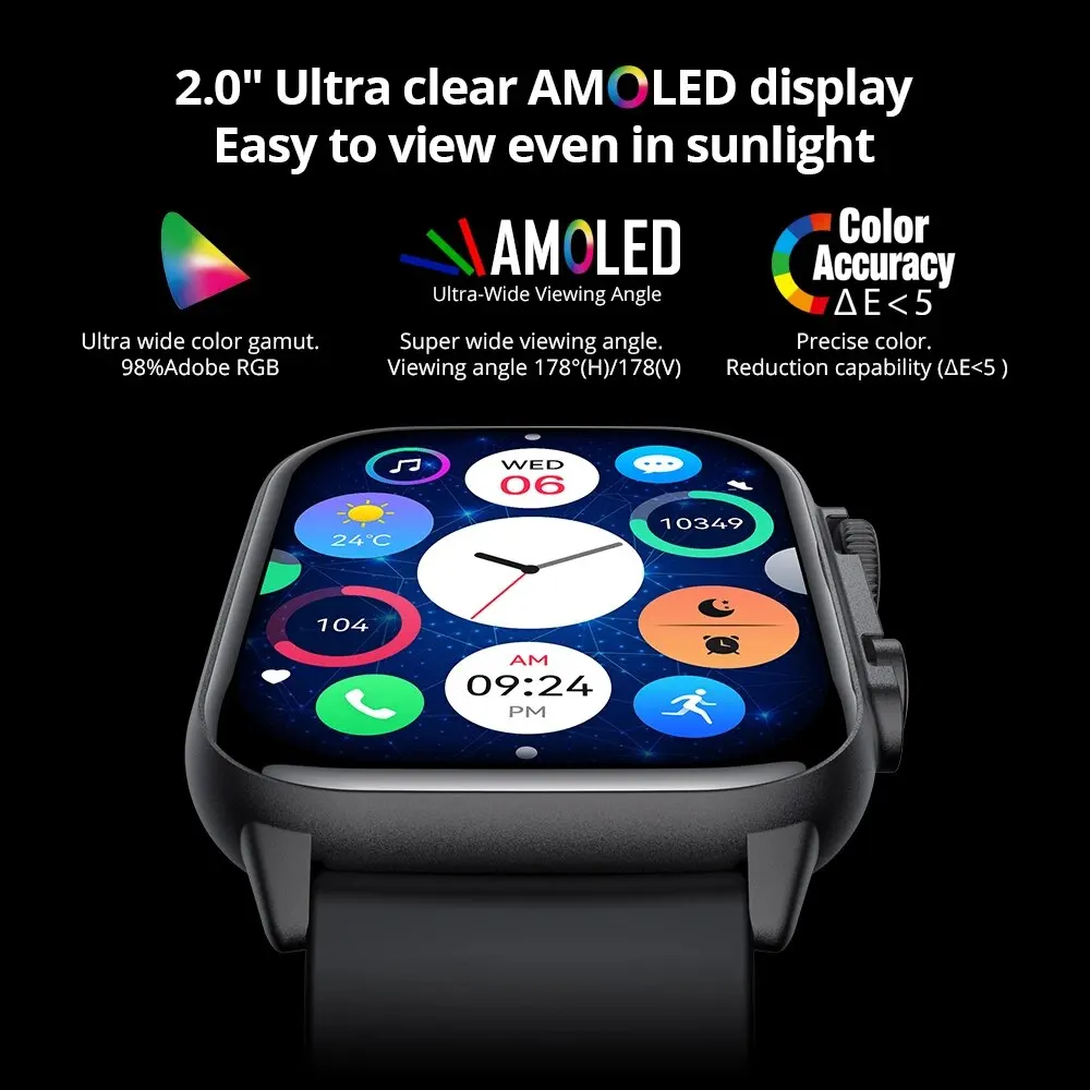 COLMI  AMOLED Ʈġ,  AOD 100  , IP68  Ʈ ġ, PK Ʈ ø 8, C81, 2.0 ġ