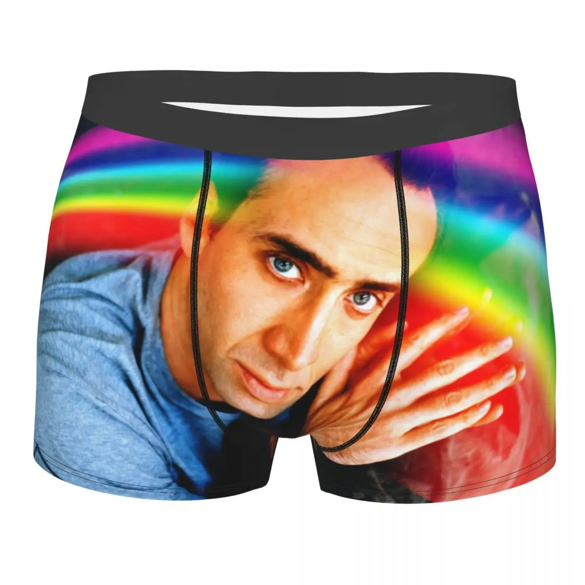 

Fashion Famous Actor Star Nicolas Cage Boxers Shorts Panties Male Underpants Breathbale Briefs Underwear