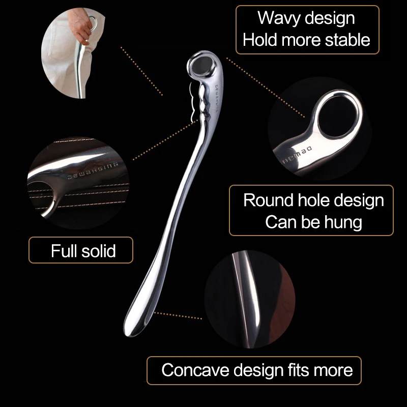 Professional Metal ShoeHorns Long Handle 52cm Length Alloy For Convenient Wearing Shoes Horn Leather High Heel Hanging Spoon shoe horn
