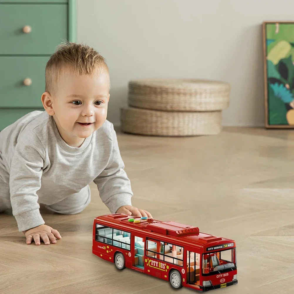 Simulation Bus Toy For Kids With Light And Music Pull Back Car_voghion.com