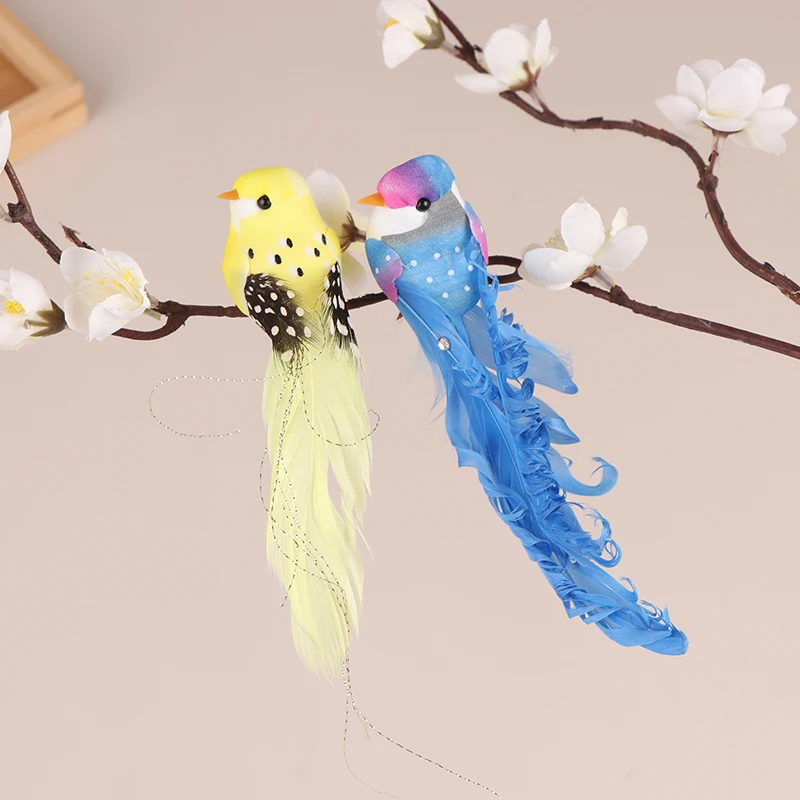 Random Artificial Birds Fake Foam Animal Simulation Feather Birds Models DIY Wedding Home Garden Ornament Decoration garden decoration animal ornaments artificial feather bird decoration