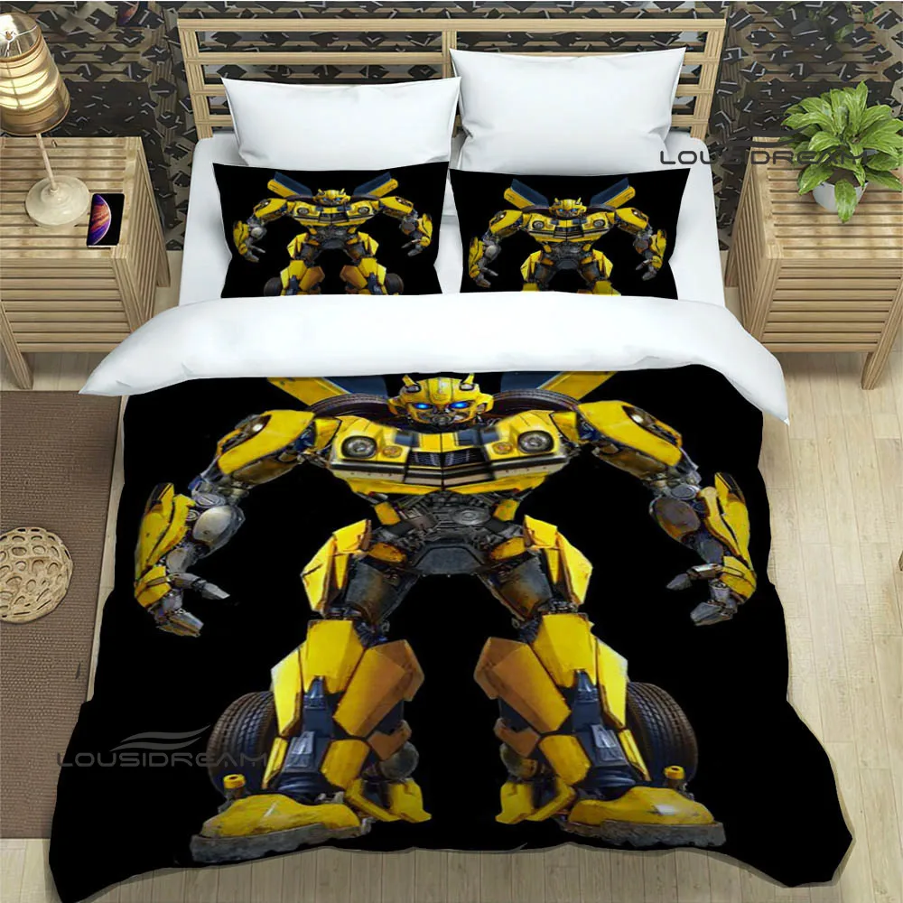 

T-Transformers Cartoon printed Bedding Sets exquisite bed supplies set duvet cover bed comforter set bedding set luxury
