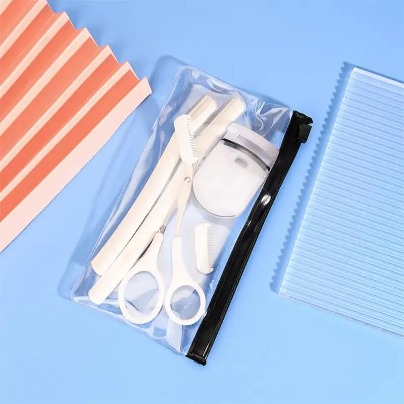 New Eyebrow Trimming Knife Macro Eyebrow Trimming Knife Eyebrow Trimming Clip Four-piece Eyebrow Trimming Tool 2