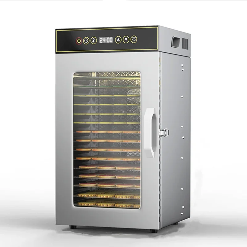 18-Tier Stainless Steel Food Dehydrator Commercial & Home Use Adjustable Energy-Efficient Drying for Fruits/Meat/Herbs