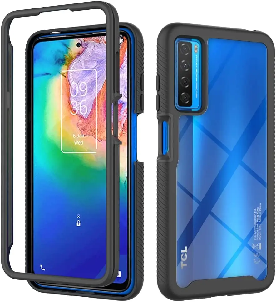 Heavy Duty Clear Full-Body Shockproof Rubber Bumper Protective Case Cover