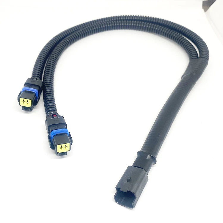 High And Low Tone Horn Cable Snail Horn Plug One To Two Wiring Harness for Peugeot 301 2008 Renault 3-cylinder Citroen