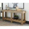 Susandeer Rustic Farmhouse Console Sofa Table, Brown 1