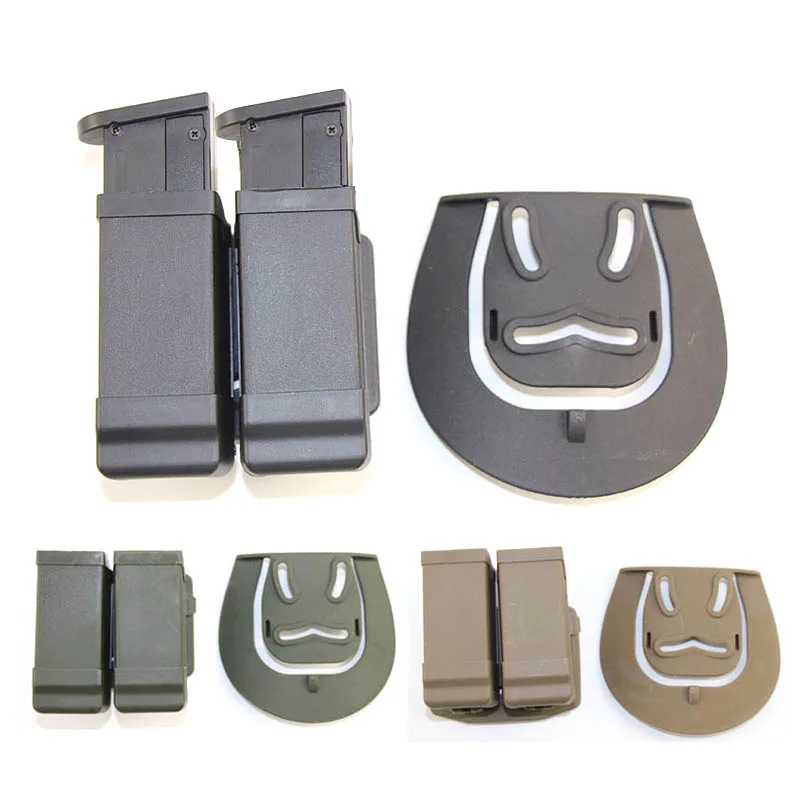 Magazine Pouch Molle Pouch Ammo Pouch Ammunition Bag Dump Pouch Double Dump Pouch 9mm G17 M9 and other universal pistol dual paddle Mag bags holder