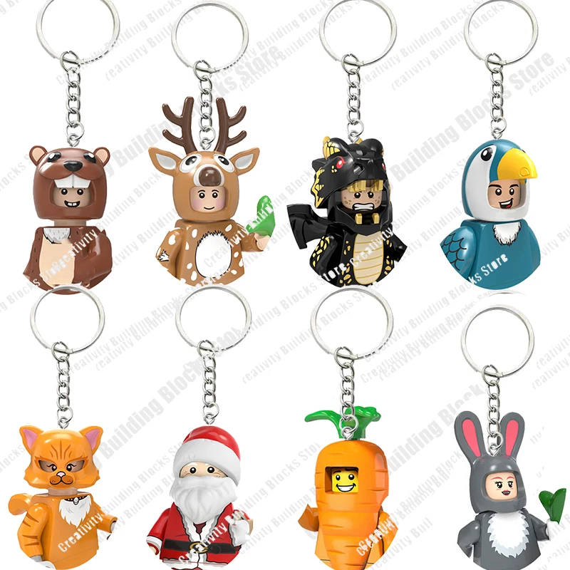 

Hot Selling Keychain Series Carrot Man Rabbit Man 3D Model DIY Building Block Toy Classic Movie Model Children's Toy Gift