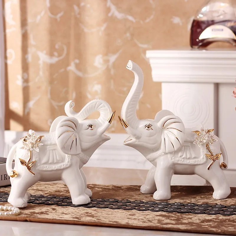 

Luxury Ceramic Elephant Light Decoration, Creative Home, Living Room, TV Cabinet, Wine Cabinet Decoration