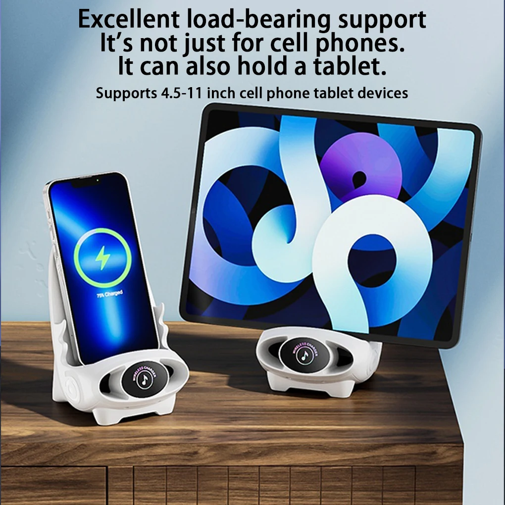 Magnetic Wireless Charger Fast Charging Type C Stand Holder Unique Mini Chair Shape Tablet Phone Fast Charger Desktop Station