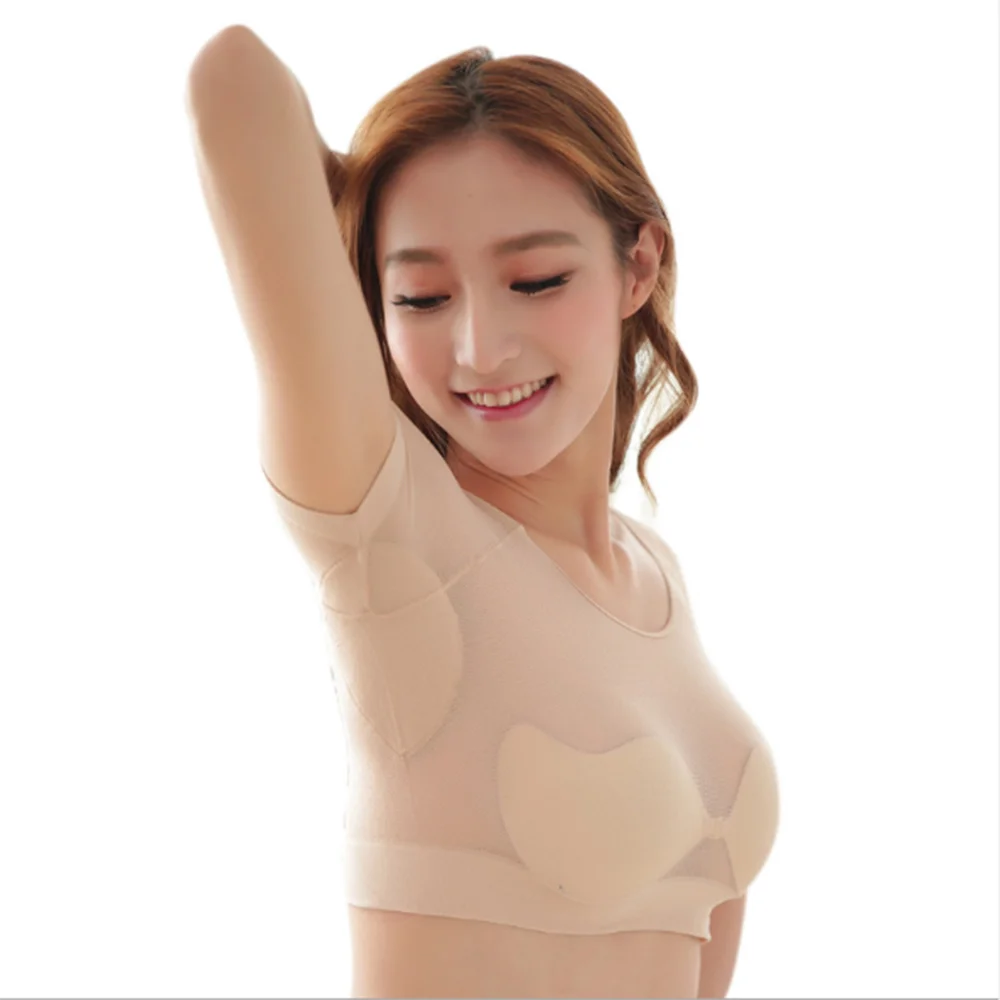 

Women Washable T-shirt Shape Sweat Pads Underarm Sweat Absorbing Guards Armpit Anti Sweat Shields Perfume Absorbent Deodorants