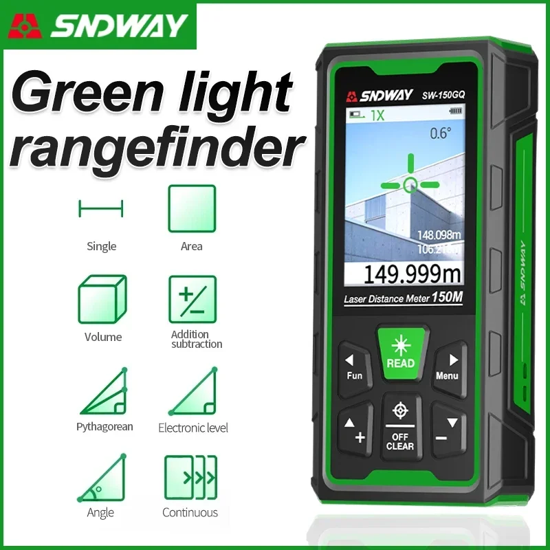 Laser Rangefinder Green Laser Distance Meter Digital Rangefinder 150m 100m 80m 50m Measuring Tape Electronic Level Ruler Measuring Tool,laser rangefinder,distance meter