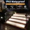 2Pack LED Solar Step Lamp Path Stair Outdoor Garden Lights Waterproof Balcony Light Decoration for Patio Stair Fence Light 4