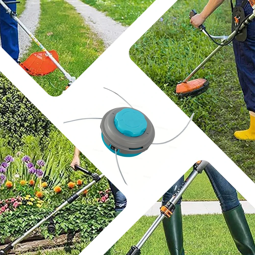 NEW 4 Lines Grass Trimmer Head, M10*1.25 Threaded, Automatic Outline Brush Cutter Parts, Garden Accessories