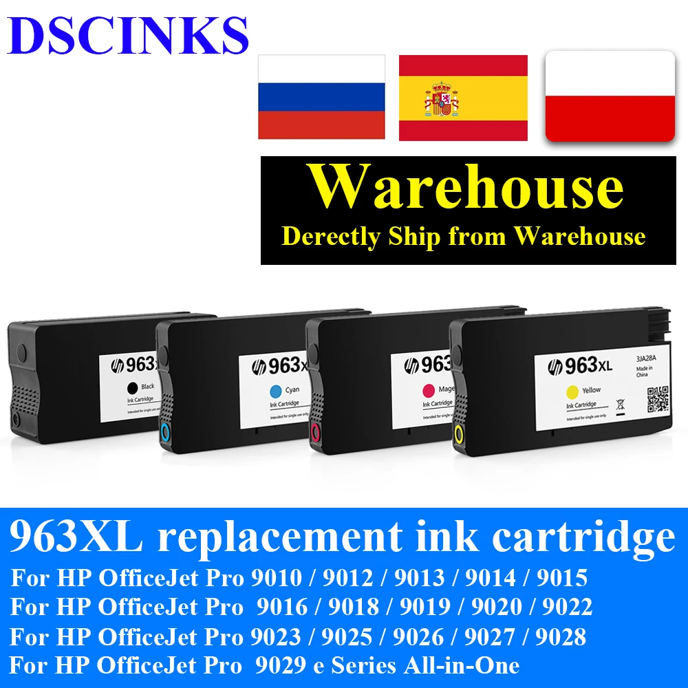 Per Hp 963Xl 963 Cartuccia D'Inchiostro Compatibile Per Hp Officejet Pro 9010 9012 9013 9014 9015 9016 9018 9019 9020 9022 9023 9025 9026