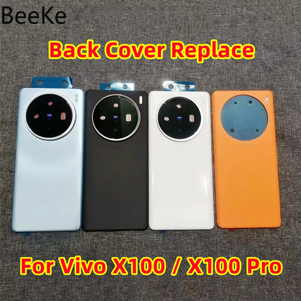

Repair Original For Vivo X100 / X100 Pro Back Cover Rear Battery Glass Door Shell Case Housing + Camera Lens V2324A Replacement