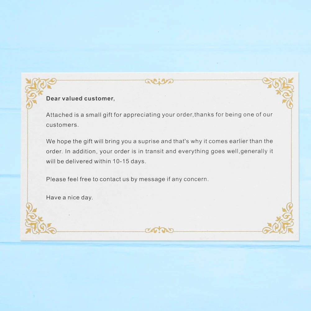 Customer Gift Card Fashion Thank You Postcard Exquisite Art Crafts Elegant Multi-function Creative Funny Packaging Decoration
