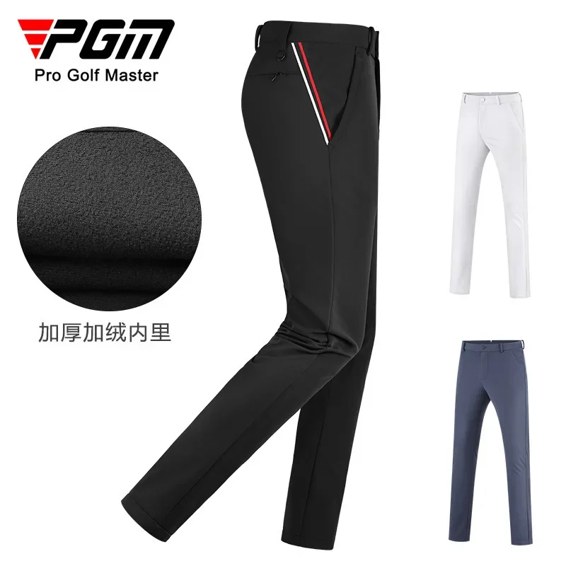 

PGM Men's Golf Pants Autumn Winter Thickened Plush Thermal Sports Pants Golf Wear for Men XXS-XXXL KUZ137 NEW