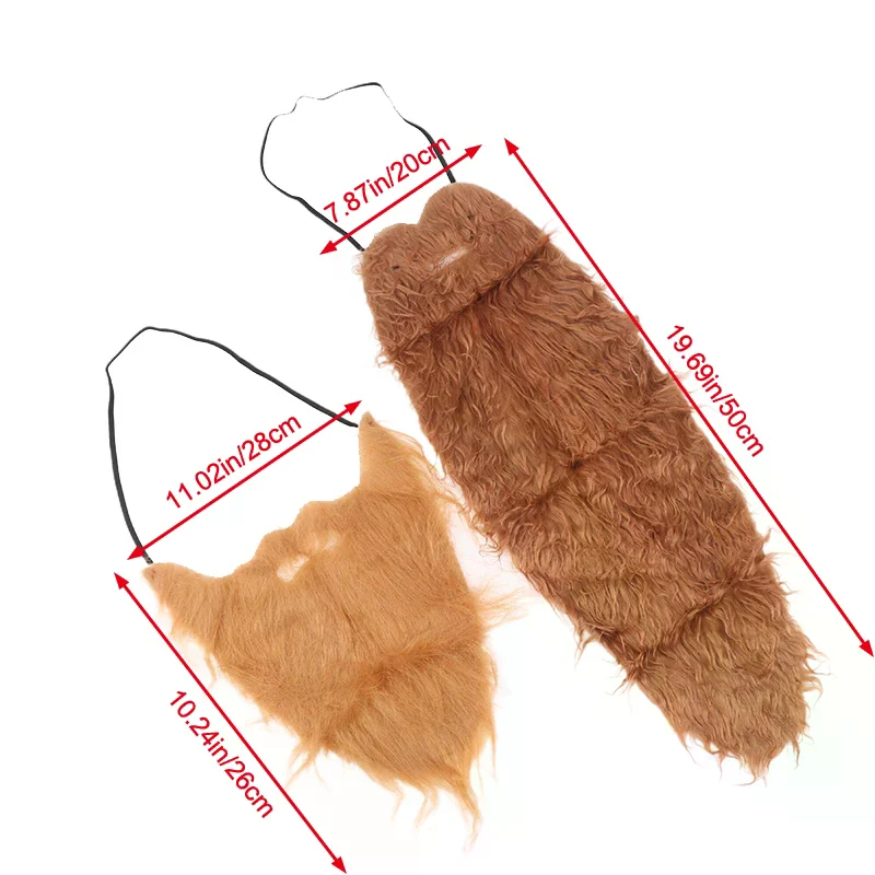 Fake Beard Dress Up With Elastic Rope Facial Hair Cosplay Fake Mustache For Stage Performance Holiday Masquerade Festive