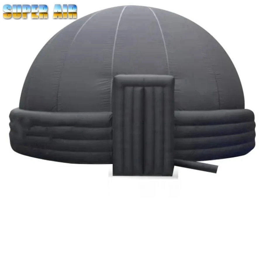 

Customizable premium gray color multi-ring single-door planetarium inflatable projection tent with fan