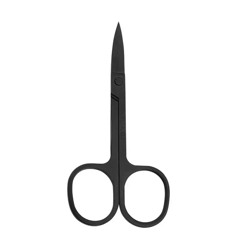 100% New 1pcStainless Steel Mini Portable Curved Mustache Nose Ear Hair Remover Scissor Trimmer Small Scissors 4
