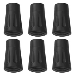 Non-Slip Trekking Stick Protector Caps - Lightweight Walking Stick Tips (6PCS)