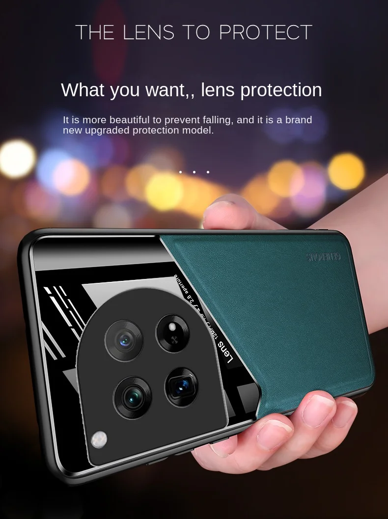 Coque téléphone texture cuir avec support magnétique oneplus pro_voghion.com