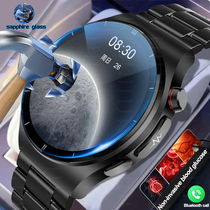 

2023 New ECG+PPG Bluetooth Call Smartwatch Sapphire Glass Blood Glucose Men Full Touch Screen Sport Fitness Smart Watches Clock