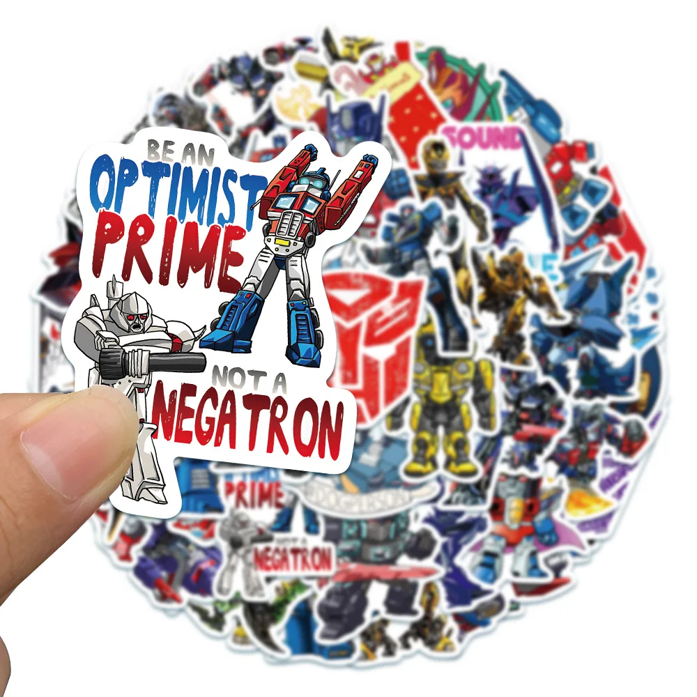 50PCS Autobot Transformers Stickers Motorcycle Car Skateboard Laptop Luggage Bike Waterproof Sticker Decals for Kids Toys 6