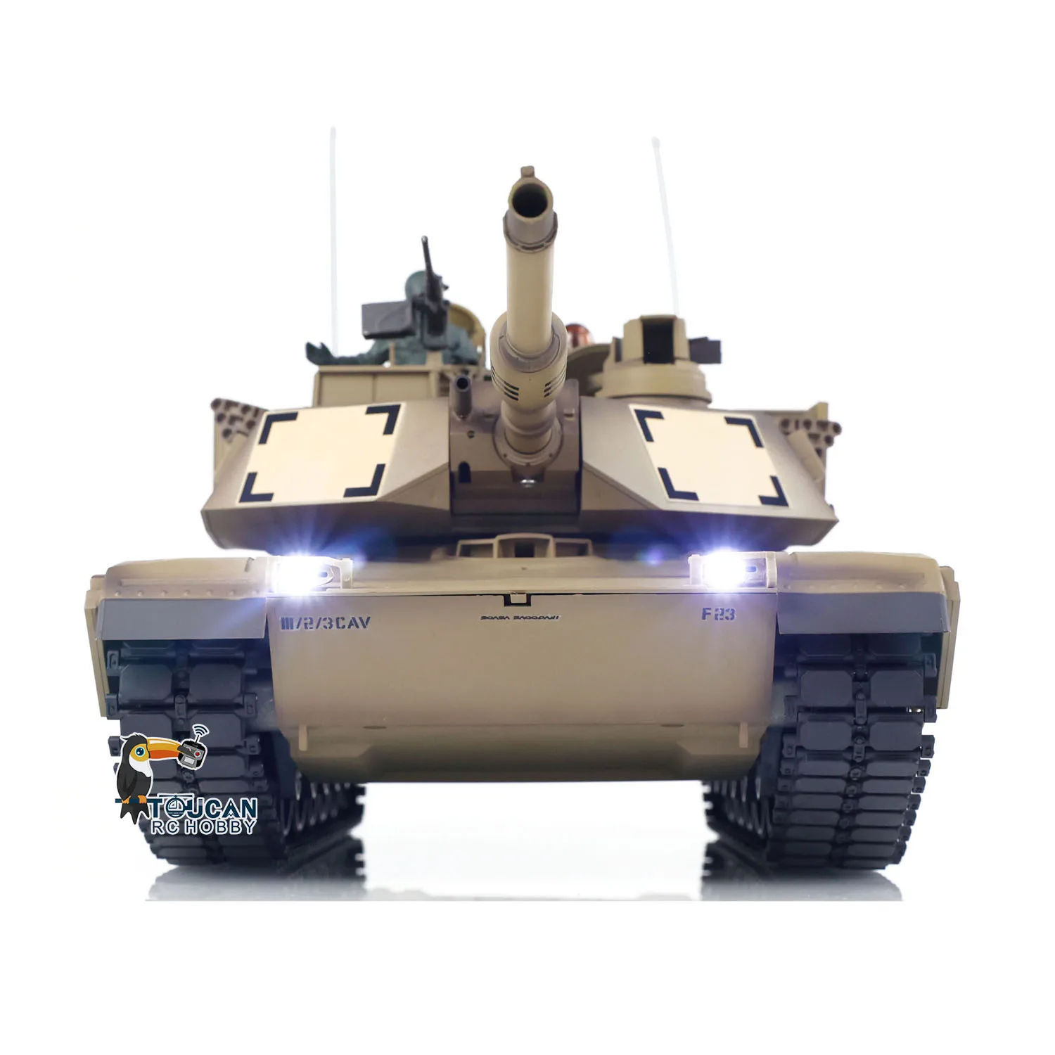 Heng Long 1/16 7.0 M1A2 Abrams Plastic RC Tank 3918 W/ 360°Turret Barrel Recoil TH17791-SMT4 2