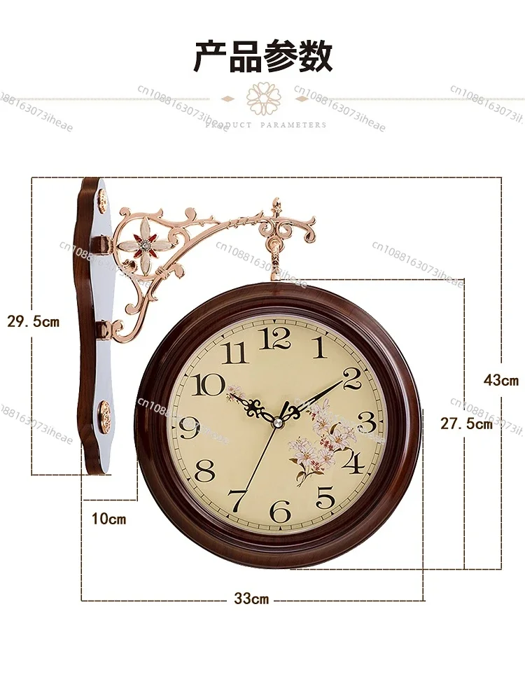 Natudeco 壁掛け時計 クリエイティブ ヨーロピアンスタイル アイアン モダン 夜光 壁掛け時計 大型 3D クジャク型 カチカチ音なし サイレントクロック 並行輸入 ヨーロピアンスタイルの両面壁掛け時計,クリエイティブな時計,牧歌的なミュート,モダンなファッション,リビングルーム,個性 - AliExpress