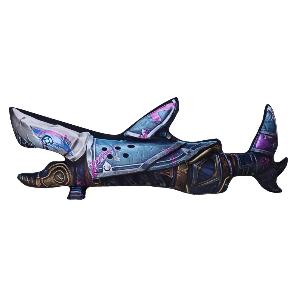Disguise 75cm Fishbone Throw Pillow Mascot Game LoL Arcane Jinx Cosplay Props Women Men Role Play Fancy Dress Up Party Gifts