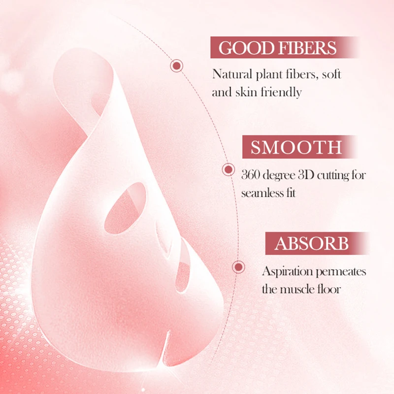 5/10pcs SADOER Peach Lactobacillus Face Mask Moisturizing Brightening Hydrating Nourishing Firming Facial Masks Face Skin Care