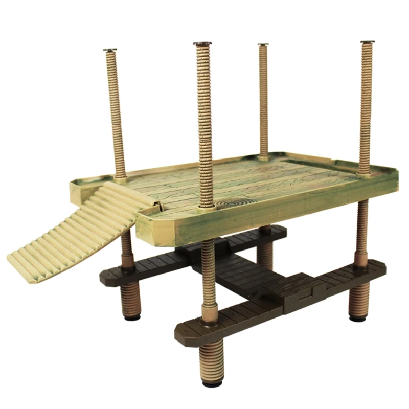 Turtle Climbing Basking Platform Tortoise Sunbathe Pier Reptile Ramp Floating Island for Turtle Tank Aquarium Ornaments