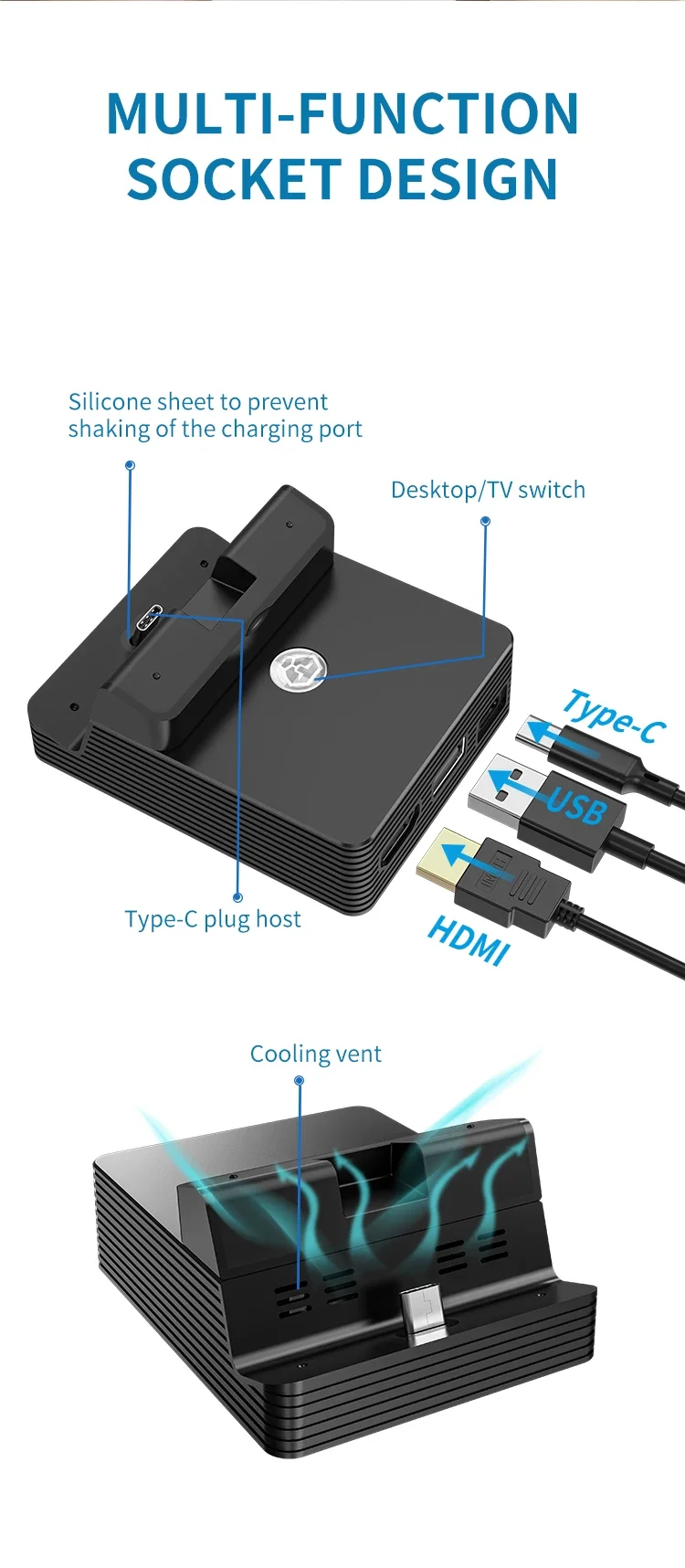 Aolion Fast Charger for Nintendo Switch Video Converter Adapter
