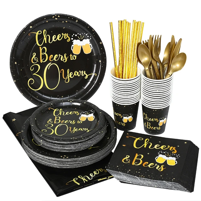 Black Gold Birthday Decoration 30 Years 40 Years  Party Decoration Black  Gold 40 - Party & Holiday Diy Decorations - Aliexpress