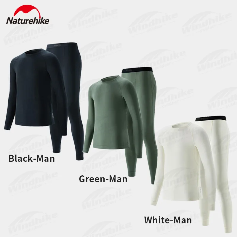 Naturehike Warm Thin Thermal Underwear Suit Outlast&reg; Soft Breathable Outdoor Camping Sportswear 5℃~15℃ Warm Underwear