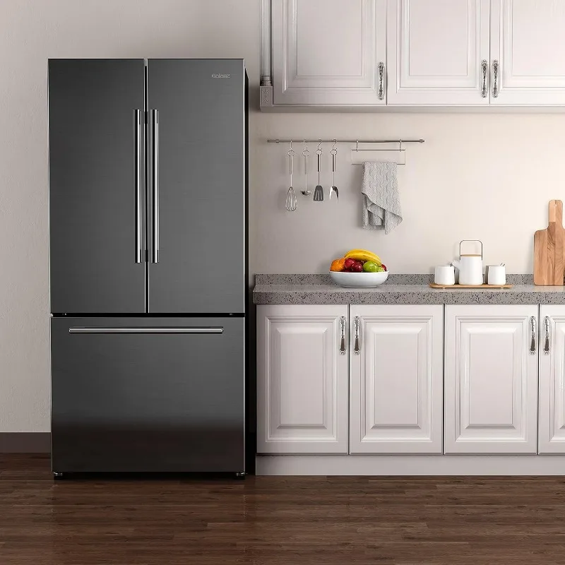 Galanz GLR18FS5S16 French Door Refrigerator with Installed Ice Maker and Bottom Freezer Adjustable Electrical Thermostat Control 5