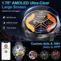 LIGE New 3ATM Waterproof Smart Watch Men 730mAh Extra Large Battery AMOLED HD Display Outdoor Professional Sports Smartwatch Men 2