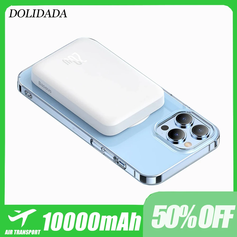 10000mAh MagSafe Wireless Power Bank for iPhone 14/13/12 Pro Max