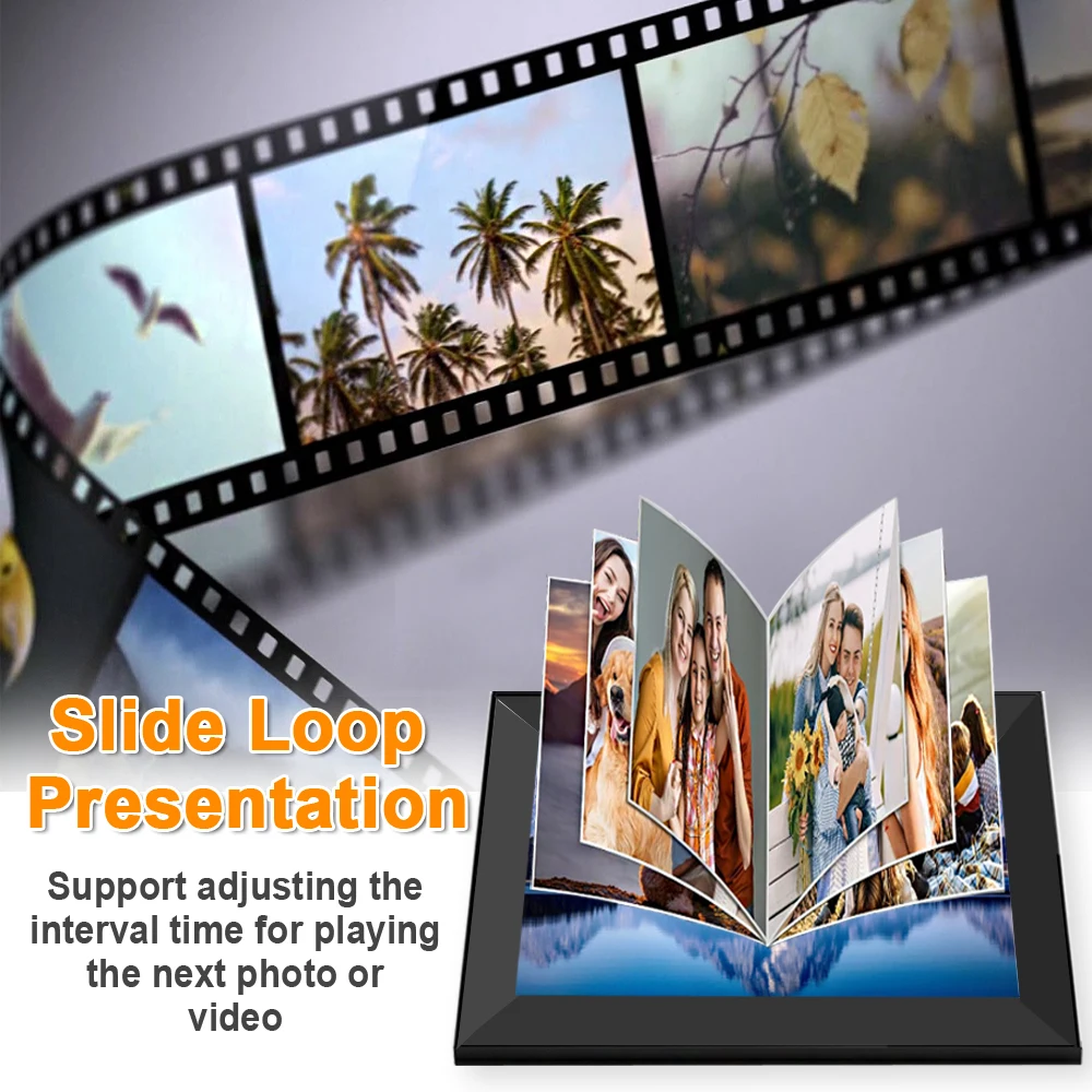 Digital Picture Frame 10.1 Inch 16G WiFi 1280x800 Touch-screen Auto Rotation Photo Sharing Via Uhale APP